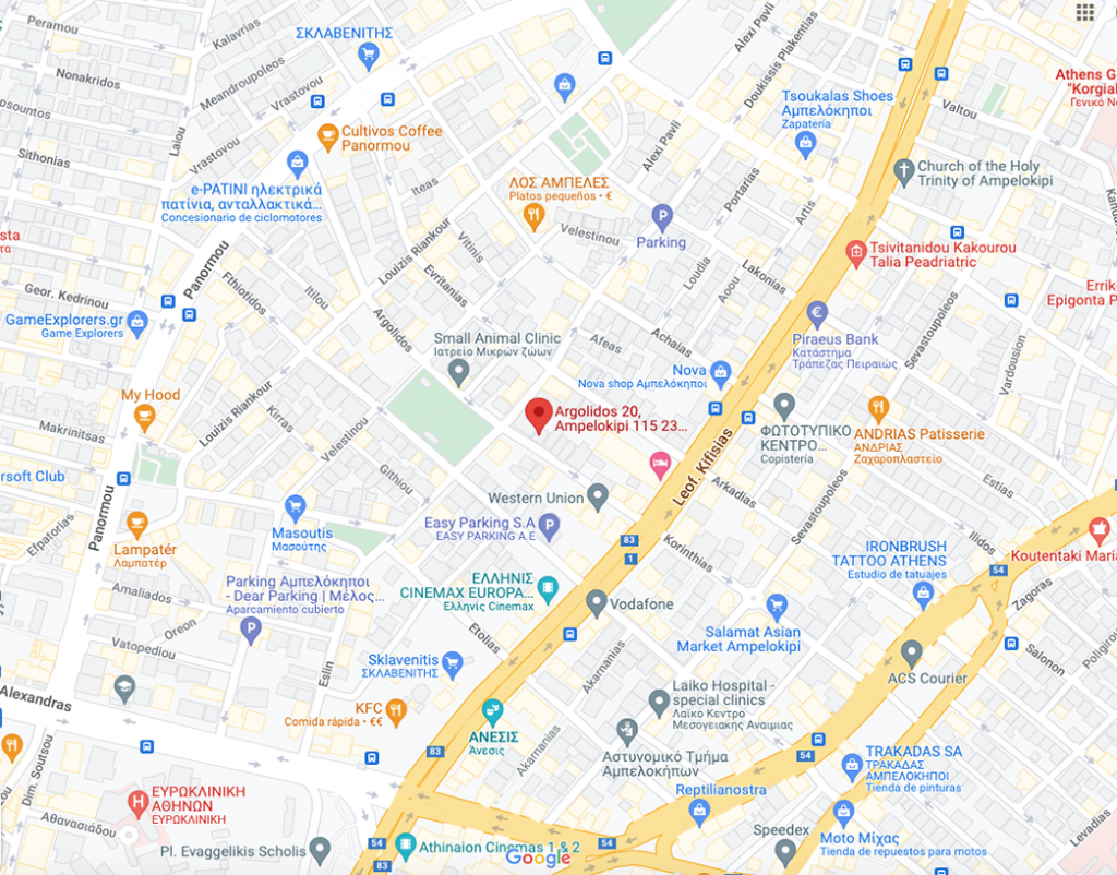 Mapa studio Atenas
